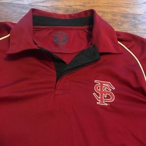 Shirts - Red/Black FSU Florida State Seminoles Polo Shirt Shirts - Red/Black FSU Florida State Seminoles Polo Shirt